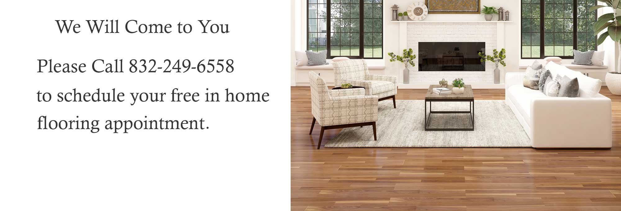 In-home flooring appointments available at Aladdin Flooring in Houston, TX